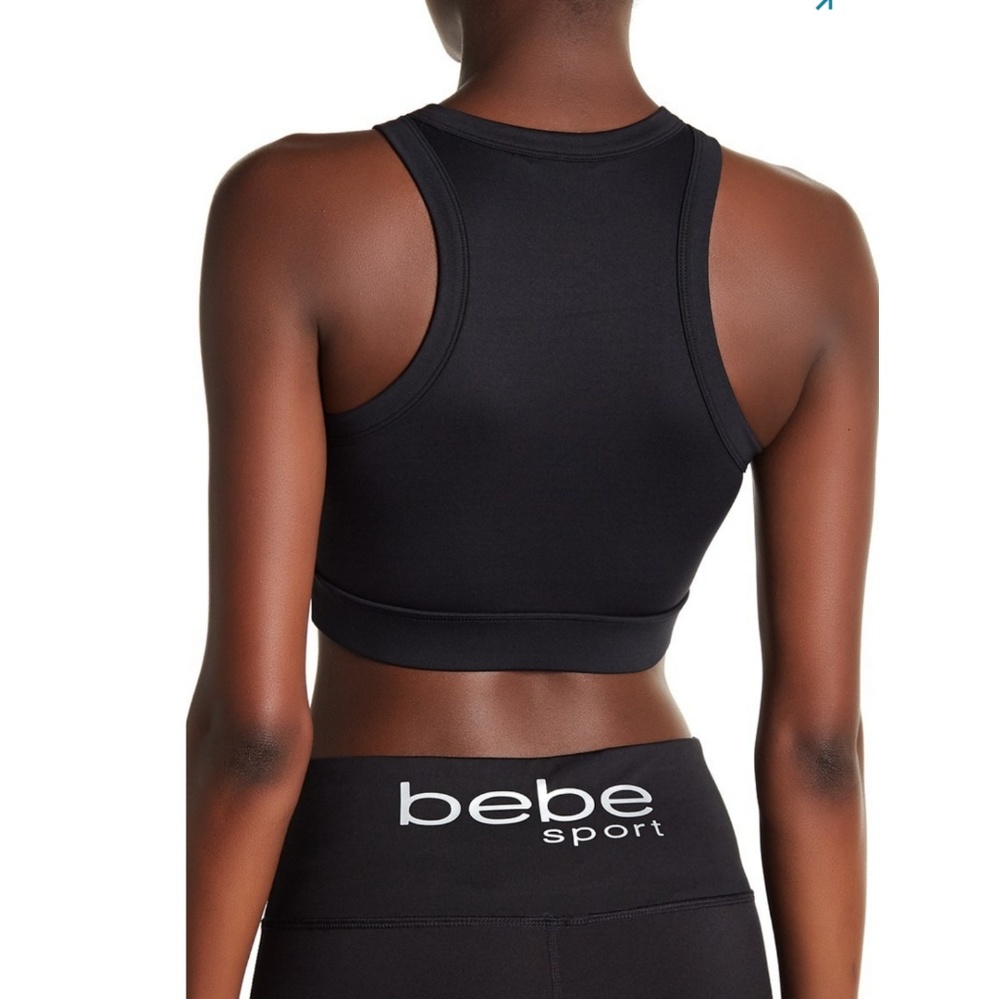 ''SOLD''⚘Bebe⚘🖤Metallic Logo 2pk Sports Bra - Picture 3 of 8